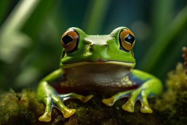 View of frog in nature