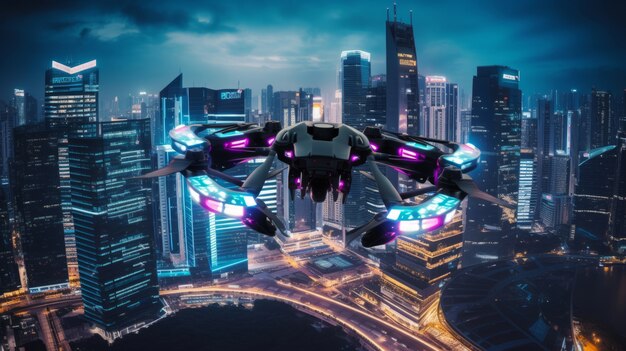 View of futuristic drone