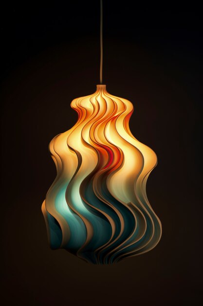 View of futuristic light lamp design