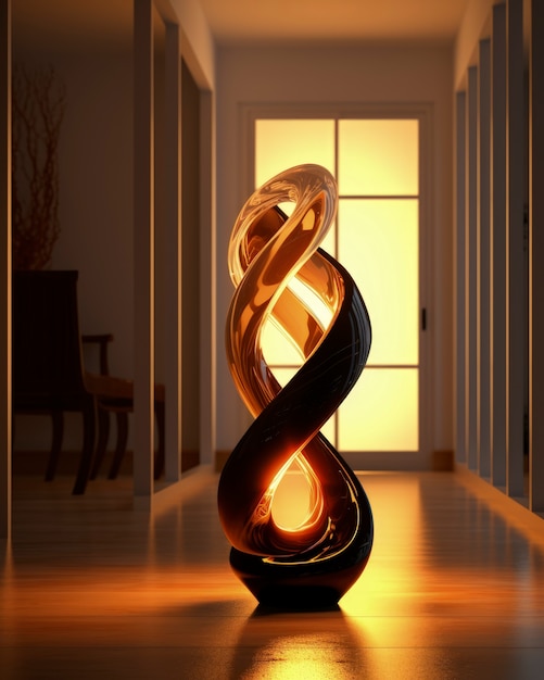 Free photo view of futuristic light lamp design