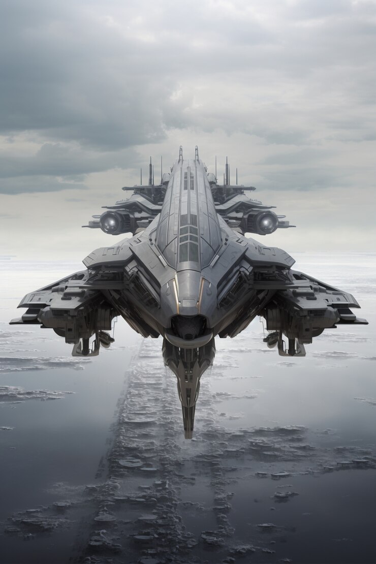 Free Photo view of futuristic looking spacecraft