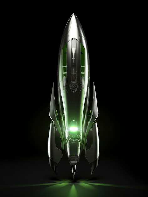 Free photo view of futuristic space rocket