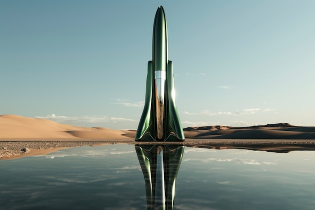 Free photo view of futuristic space rocket