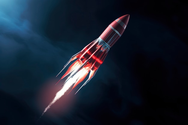 Free photo view of futuristic space rocket