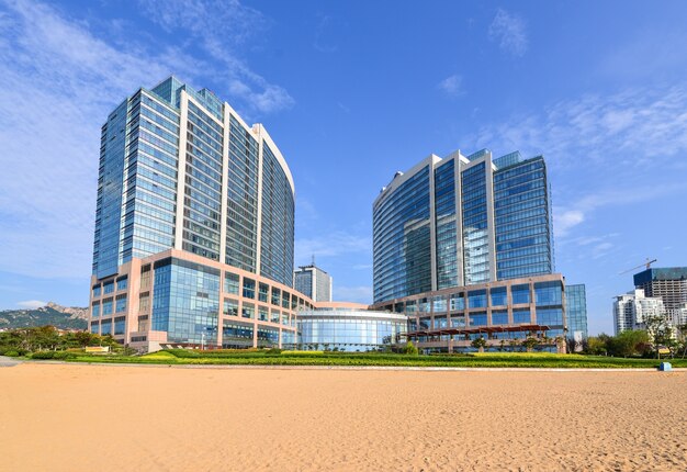 View of geometric buildings