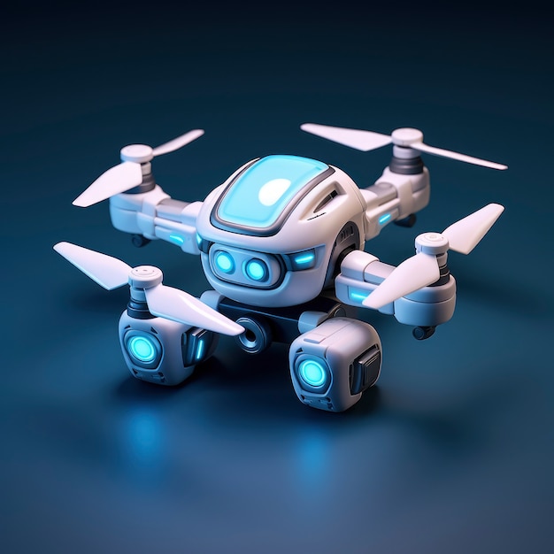 Free photo view of graphic 3d drone
