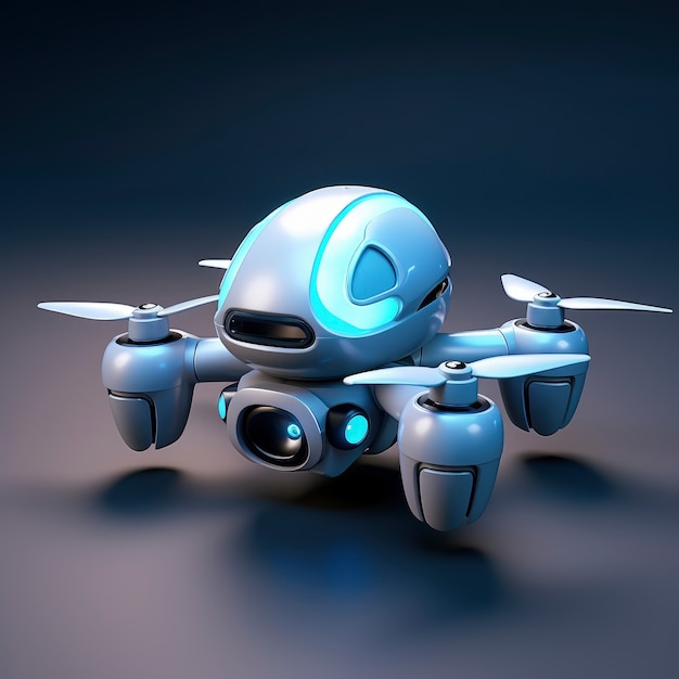 Free photo view of graphic 3d drone