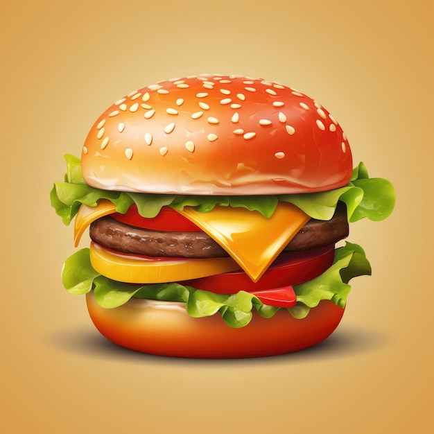 Free photo view of graphic 3d fast food