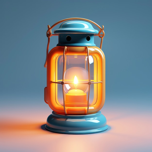 View of graphic 3d lantern
