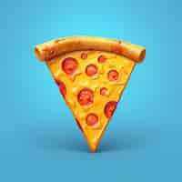 Foto gratuita vista della pizza grafica 3d