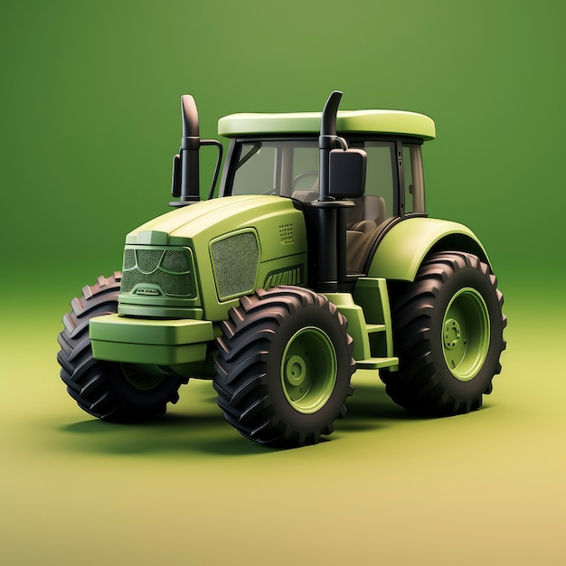 View of graphic 3d tractor