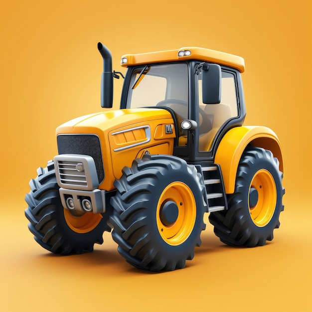 View of graphic 3d tractor