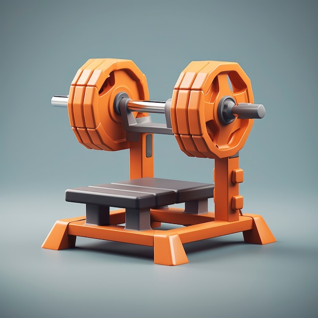 Free photo view of graphic 3d working out equipment