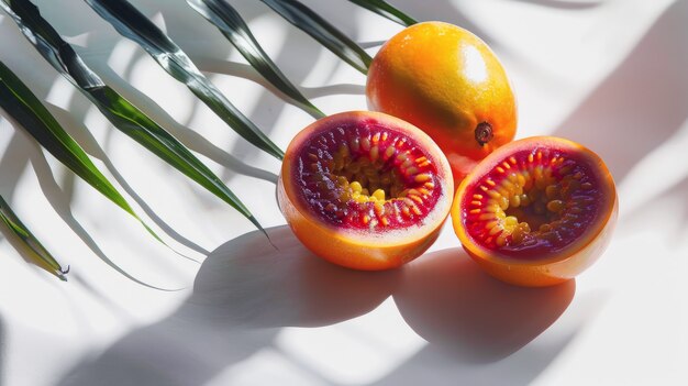 Foto gratuita vista di un frutto maracuja sano e fresco