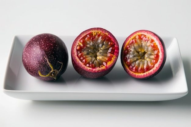 Foto gratuita vista di un frutto maracuja sano e fresco