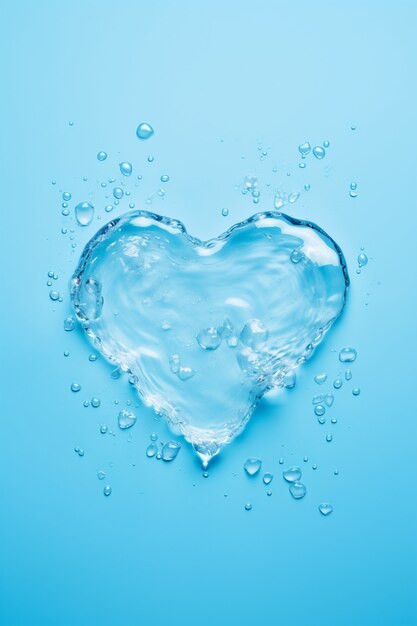 View of heart shape from clear liquid