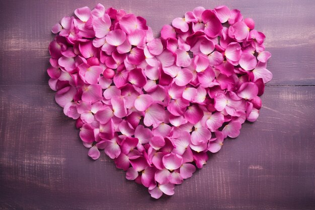 View of heart shape made of flowers