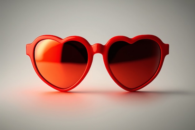 Вид солнцезащитных очков в форме сердца