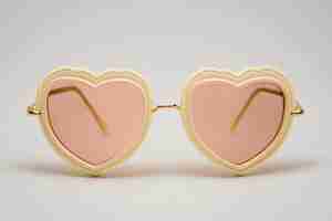 Free photo view of heart-shapes sunglasses