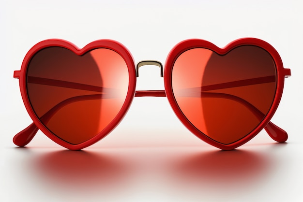 Free photo view of heart-shapes sunglasses