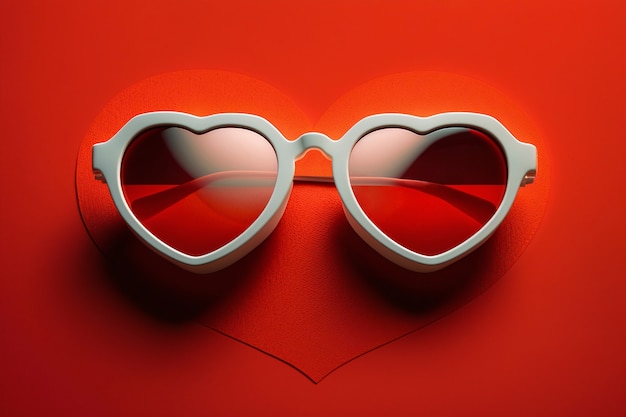 Free photo view of heart-shapes sunglasses