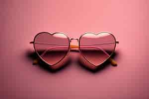 Free photo view of heart-shapes sunglasses