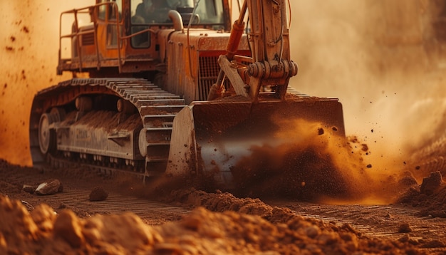 Free photo view of heavy machinery used in the construction industry