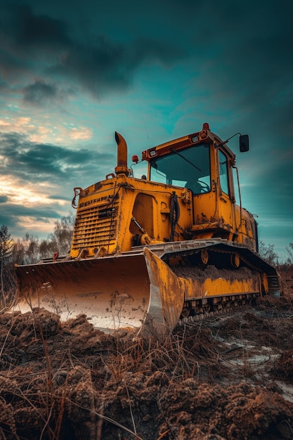 Foto gratuita veduta dei macchinari pesanti utilizzati nell'industria delle costruzioni