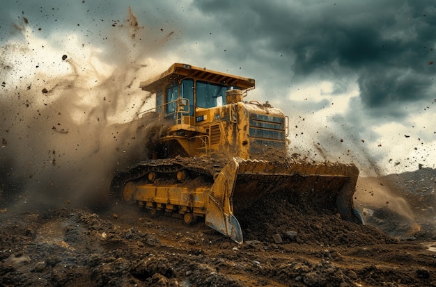 Free photo view of heavy machinery used in the construction industry