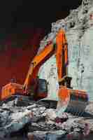 Free photo view of heavy machinery used in the construction industry