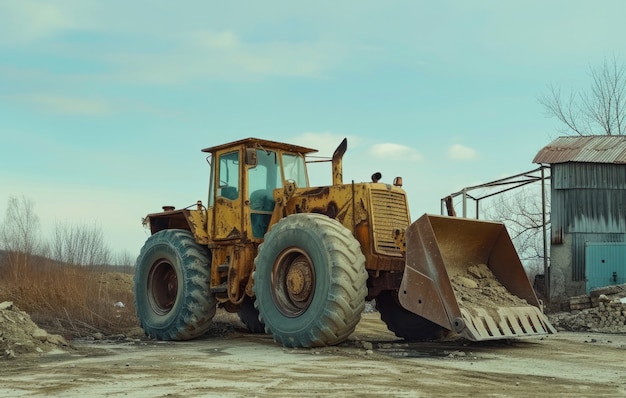 Foto gratuita veduta dei macchinari pesanti utilizzati nell'industria delle costruzioni