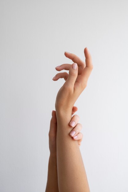 View of human hands