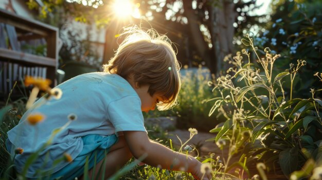 View of kid practicing health and wellness activity