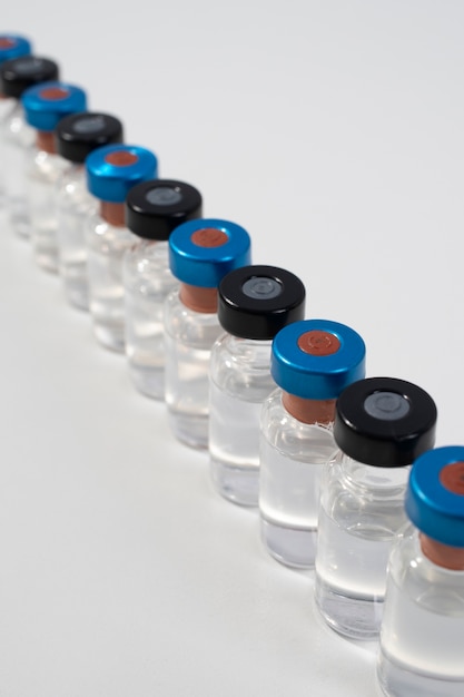 View of laboratory test tube samples