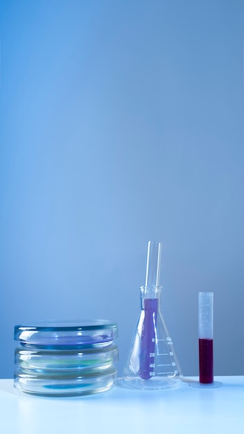 View of laboratory test tube samples