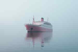 Free photo view of large ship on water