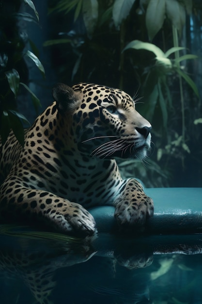 Foto gratuita vista dell'animale leopardo allo stato brado