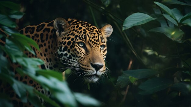 View of leopard animal in the wild