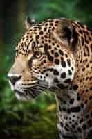 Free photo view of leopard animal in the wild