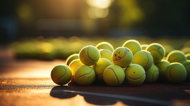 Foto gratuita vista di un sacco di palle da tennis