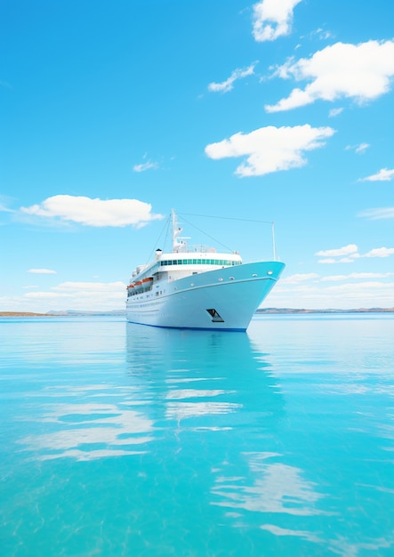 View of luxurious cruise ship