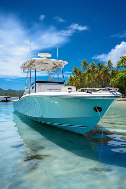 View of luxurious yacht