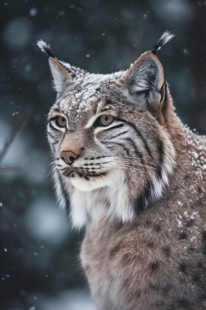 View of lynx animal in the wild