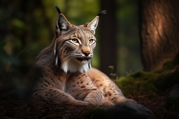 Foto gratuita vista dell'animale della lince allo stato brado