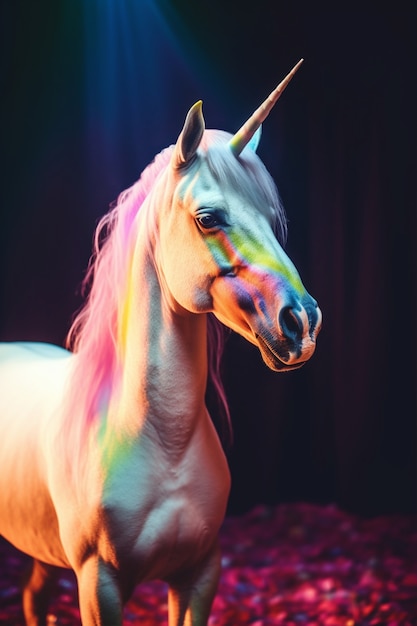 Free photo view of magical and mythical unicorn creature