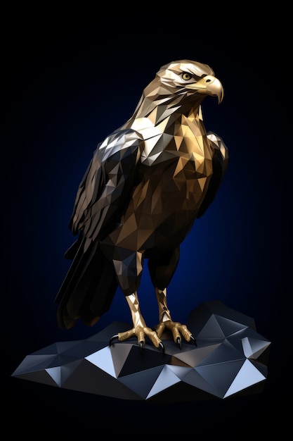 Free photo view of majestic 3d eagle