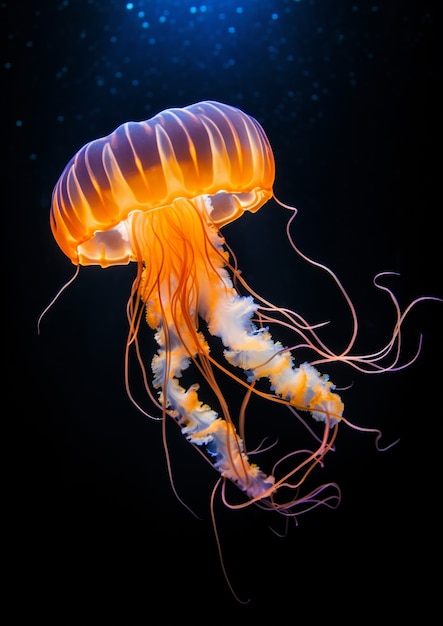 View of majestic jellyfish in the ocean