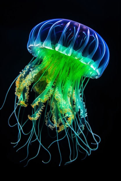 Foto gratuita vista delle maestose meduse nell'oceano
