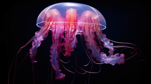 Free photo view of majestic jellyfish in the ocean