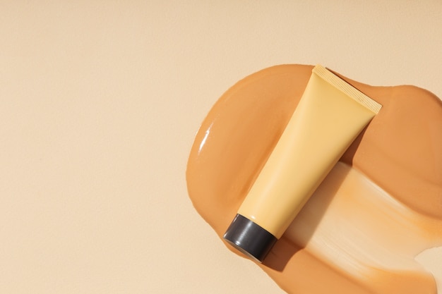 Free photo view of make-up foundation products